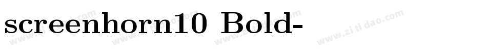 screenhorn10 Bold字体转换